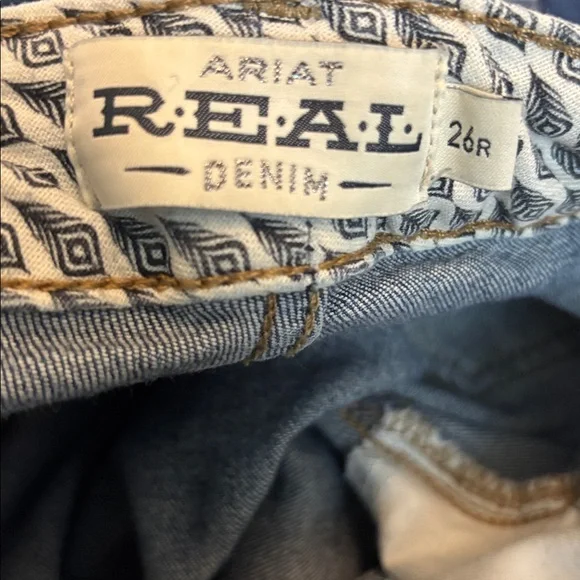 ARIAT | denim blue jeans 26 R 26R Pennsylvania real Ballary boot - Picture 5 of 5